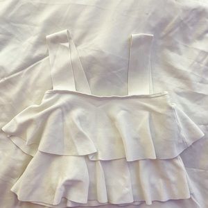 Zara crop ruffle tank
